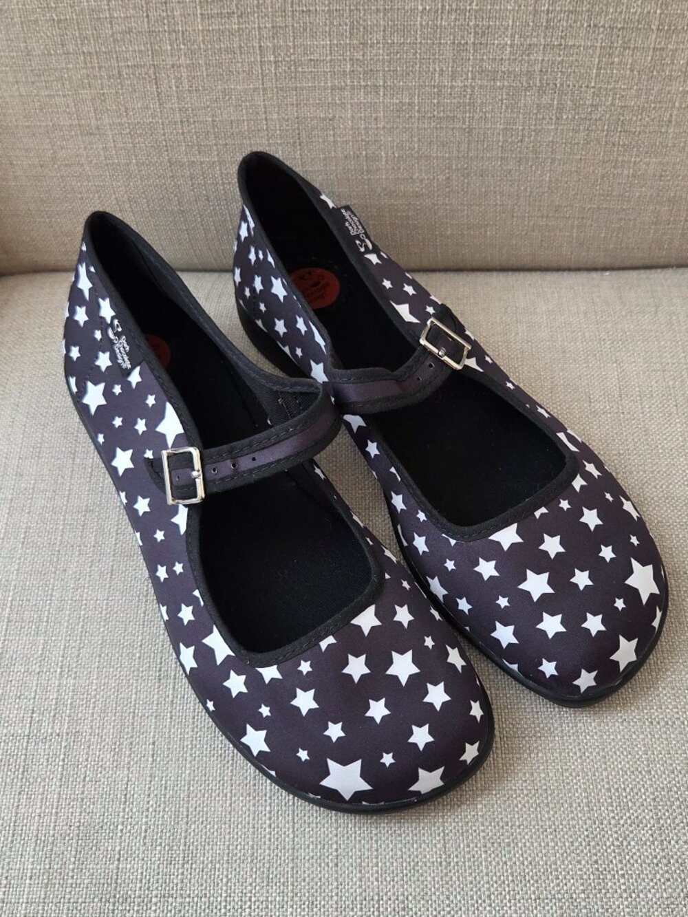 Hot Chocolate Design Mary Jane Star Flats Size EU 40 US 10 Black Halloween
